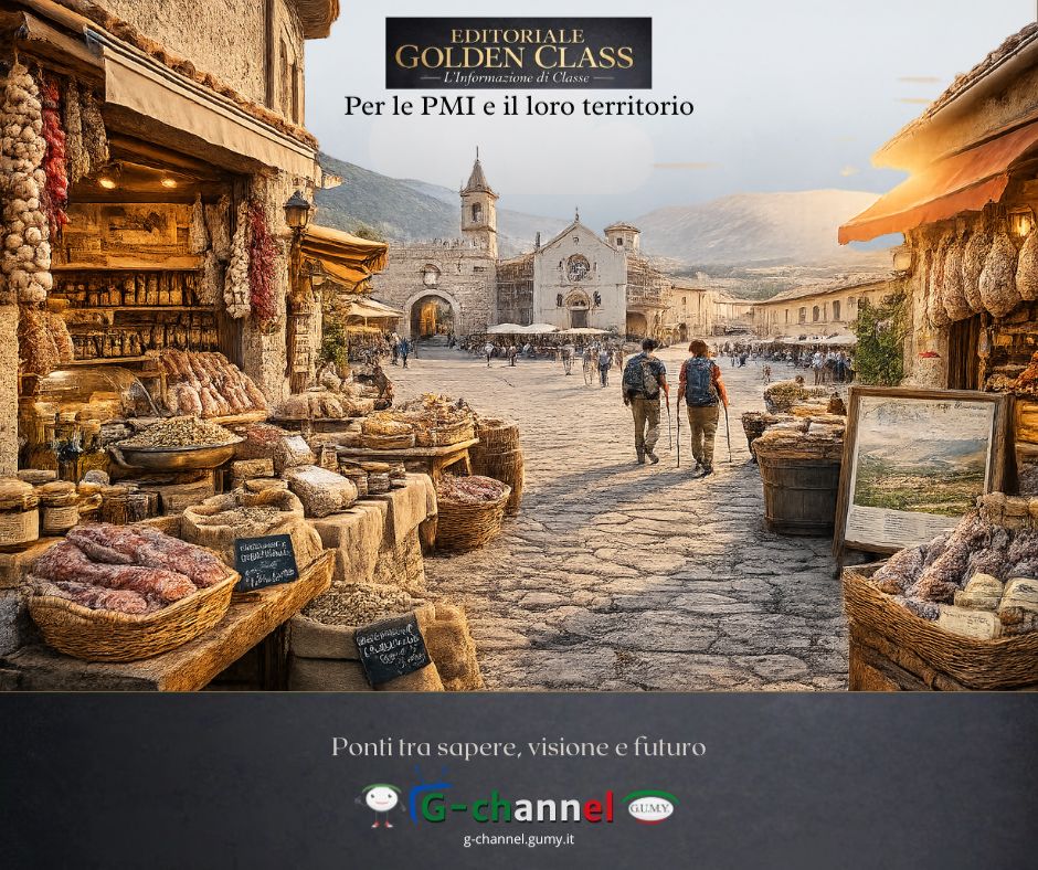 Norcia oggi, botteghe e cammini lenti